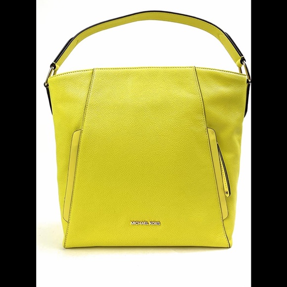 Michael Kors Evie Large Leather Hobo Shoulder Bag (Sunshine) - Picture 8 of 17